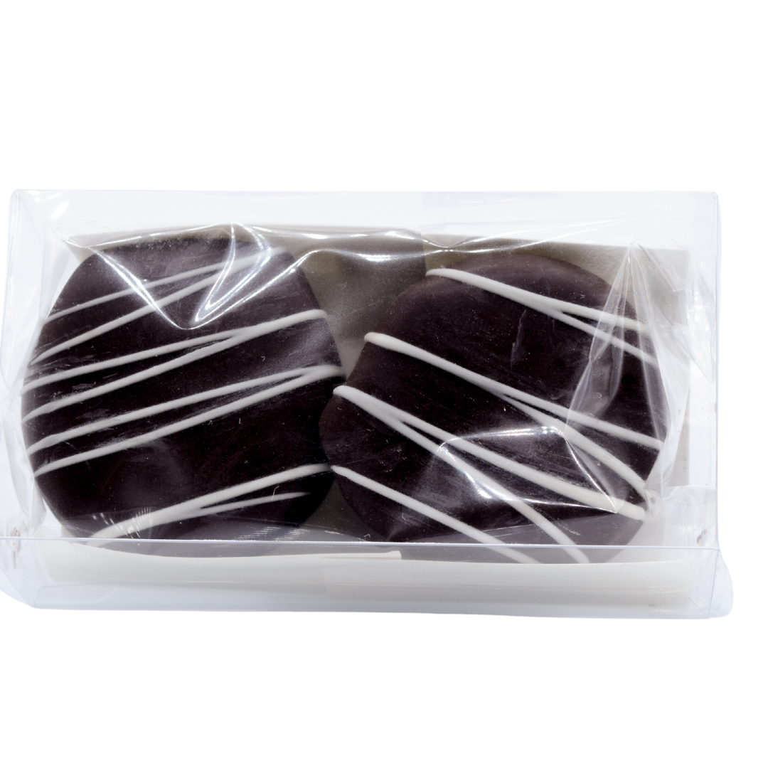 Delta 9 THC Chocolate Covered Sandwich Cookies 2-ct / Dark Chocolate